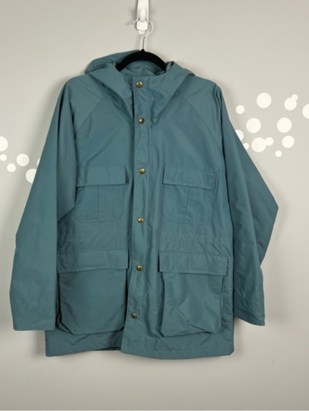 Woolrich Vintage Hooded Rain Jacket Parka Size L - Picture 2 of 7